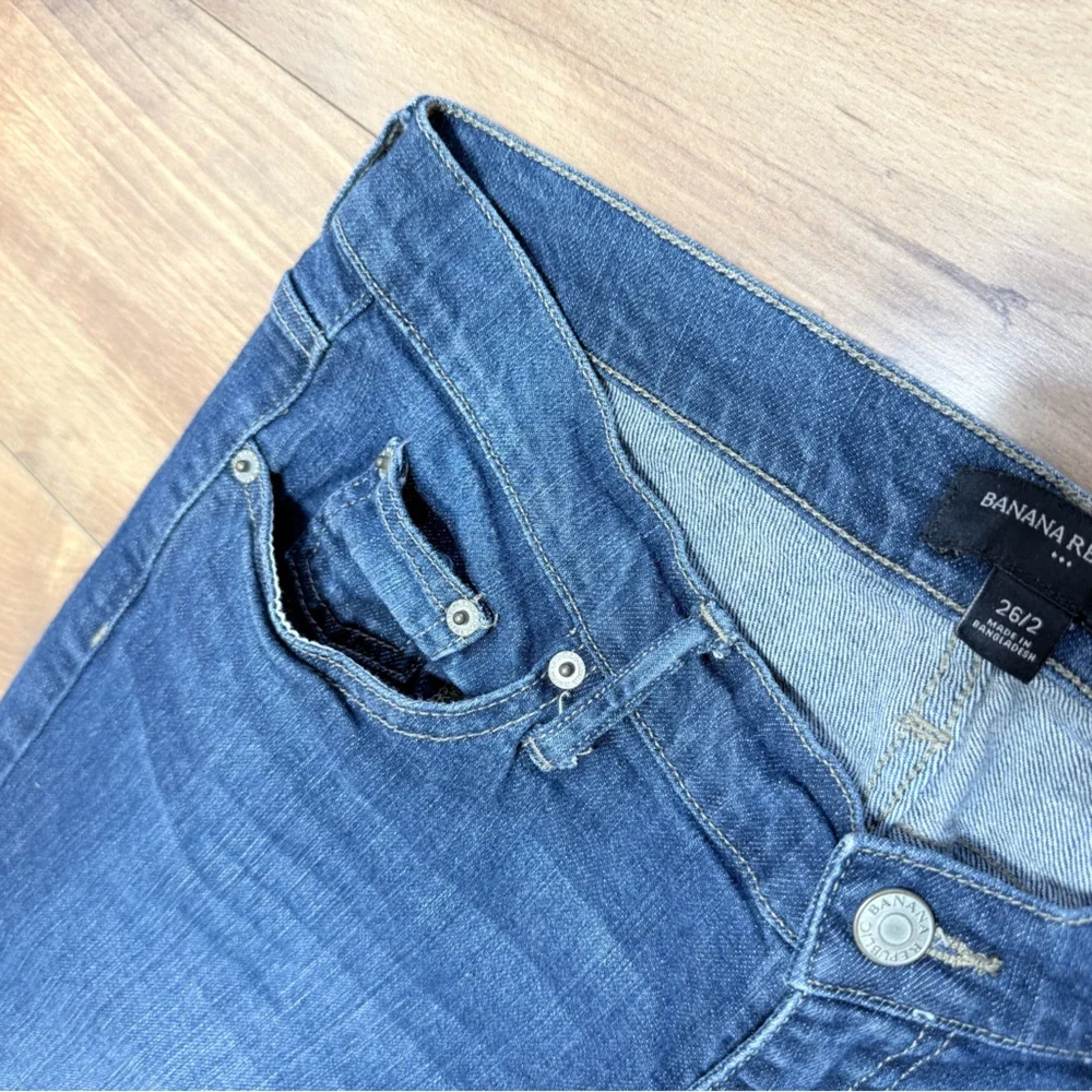 Banana Republic Women Dark Blue Skinny Jeans Size 26/2 - Picture 6 of 13